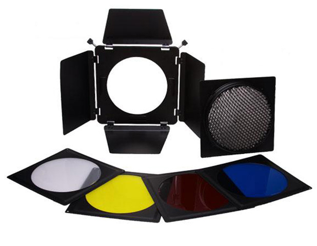 Falcon Eyes Barndoor Set, Honeycomb Grid and Filters SFA-BHC