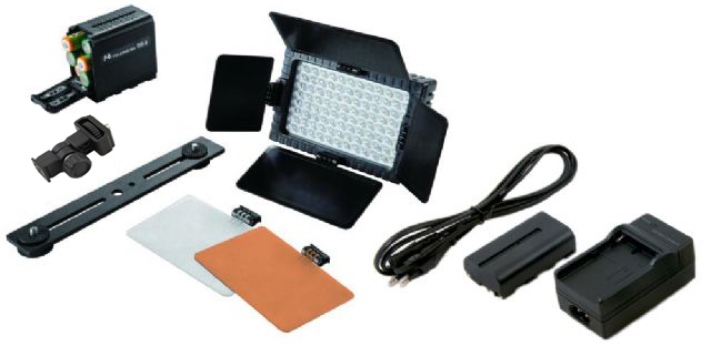 Falcon Eyes LED Lamp Set Dimmable DV-96V-K2 incl. Battery