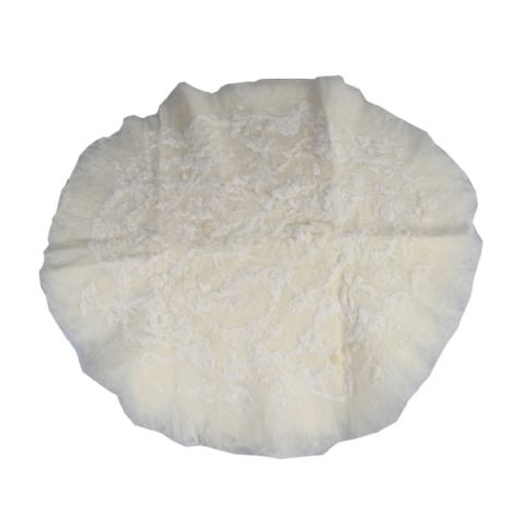 Newborn Round Undergarment Merino Wool Floral White 60 cm