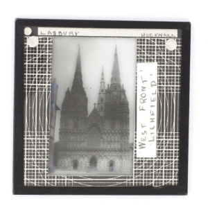 Glass Magic Lantern slide of Lichfield Cathedral
