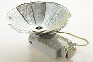 Bower vintage Fan type bulb flashgun in case