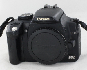 Canon EOS 350D body c/w Flashgun in Case