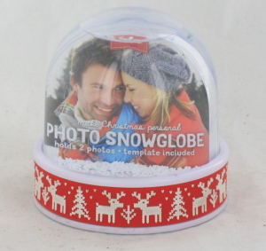 Shot2go Personalised Photo Snowglobe - includes your own photo front/back