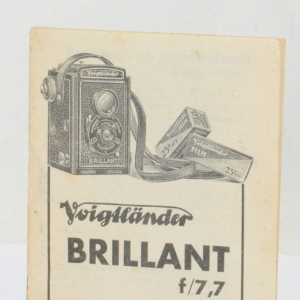 Voigtlander Brilliant Instruction Book in French