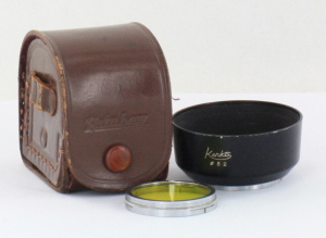 32mm push on Waltz Yellow filter & Lens Hood in Case
