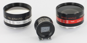 Petri aux Lens Set, Telephoto, Wide Angle & Finder W/ Case