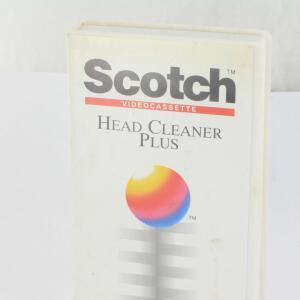3M Scotch Video Cassette Head Cleaner Plus VHS SVHS Cleaning Tape On Screen Menu