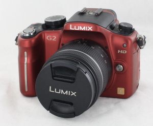 Panasonic Lumix DMC-G2 12.1MP Digital Camera in Red c/w 14-42mm lens